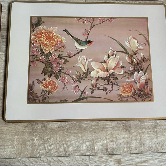 Vintage Pimpernel large Asian Oriental cork place mats set of 4 - two sets Ava - Picture 6 of 9